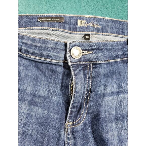 Kut From The Kloth Jeans Size 14 Womens Blue Pants Denim Catherine Straight - Picture 6 of 13